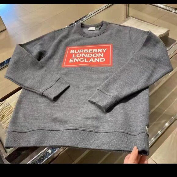 NWT Authentic Burberry Grey Fawson Sweatshirt - Picture 3 of 4